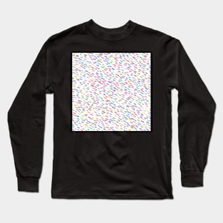 Rainbow Raindrops Abstract Pattern Long Sleeve T-Shirt